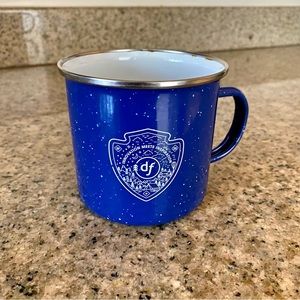 Camping Coffee Mug (Blue); Metal Cups for Hiking